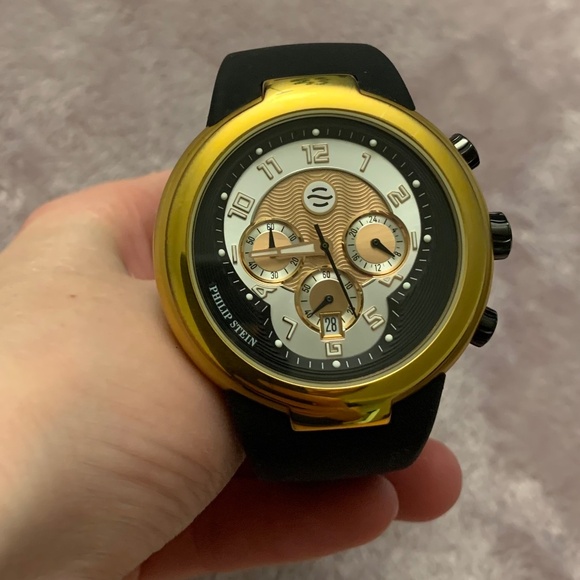 Philip Stein Active 45mm Chronograph Watch Rose Gold Plated - Picture 5 of 11